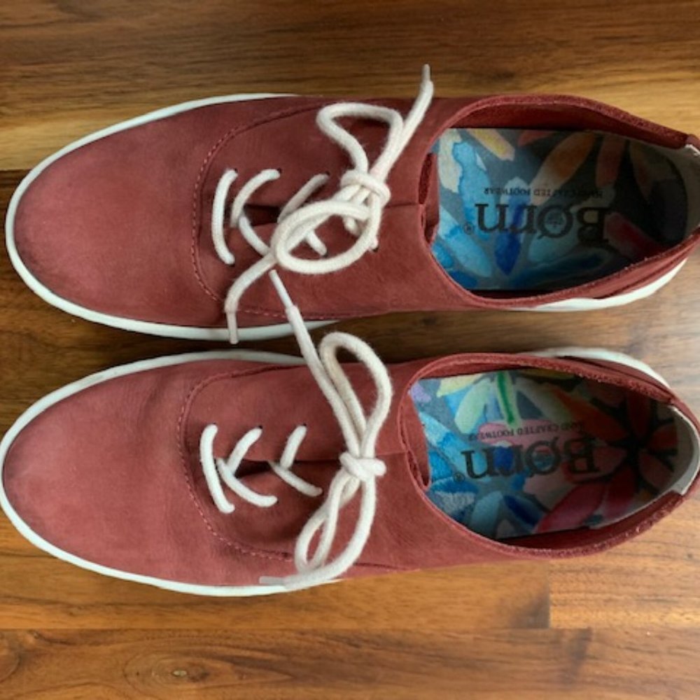 Born red leather sneakers size 7.5